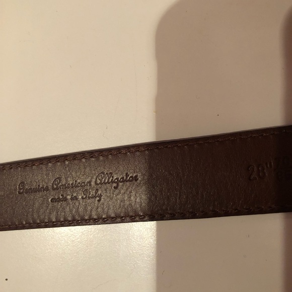 Classic Polo Ralph Lauren black American Alligator belt with 925 sterling buckle - Picture 4 of 10